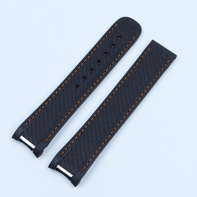 20mm Silicone Watch Rubber Band for Omega Watchband Seamaster 300 AT150 Aqua Terra Ultra Light 8900 Steel Buckle Watchband Bracelets