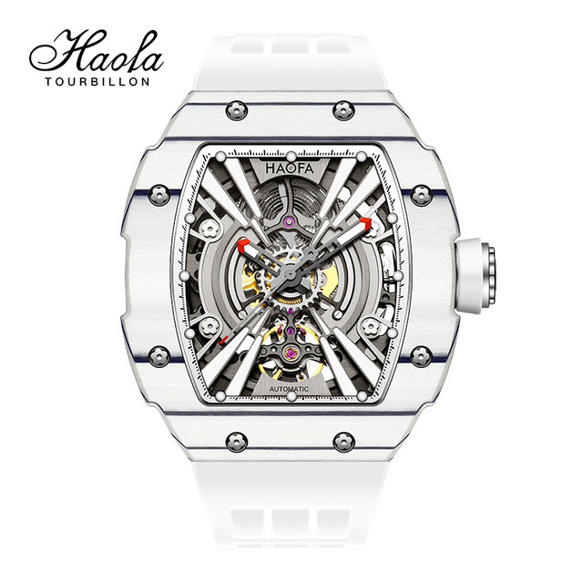 Haofa luxury automatic men's watch skeleton mechanical self-wind luminous movement men's watch 80H power reserve 1906