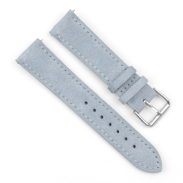 Soft Suede Leather Watch Band 18mm 19mm 20mm 22mm 24mm Blue Watch Straps Stainless Steel Buckle Watch Accessories