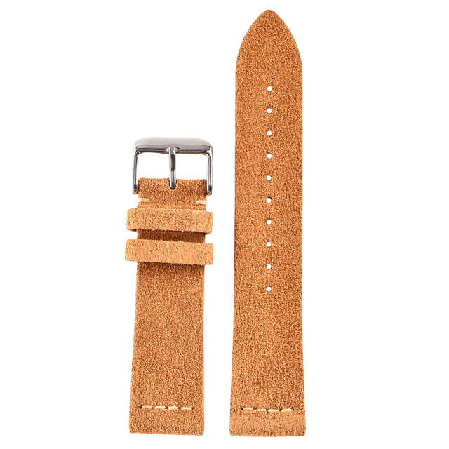 BEAFIRY Watch Band 18mm 20mm 22mm Suede Leather Calfskin Strap Watchband For Huawei Fossil Men Women Brown Black Gray White Blue