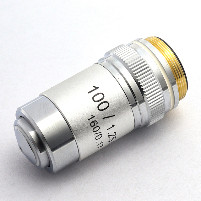 Biological Microscopes 100X Achromatic Objective Lens (Oil) 4X 10X 20X 40X 60X 195mm Distance Comparator Universal RMS Thread