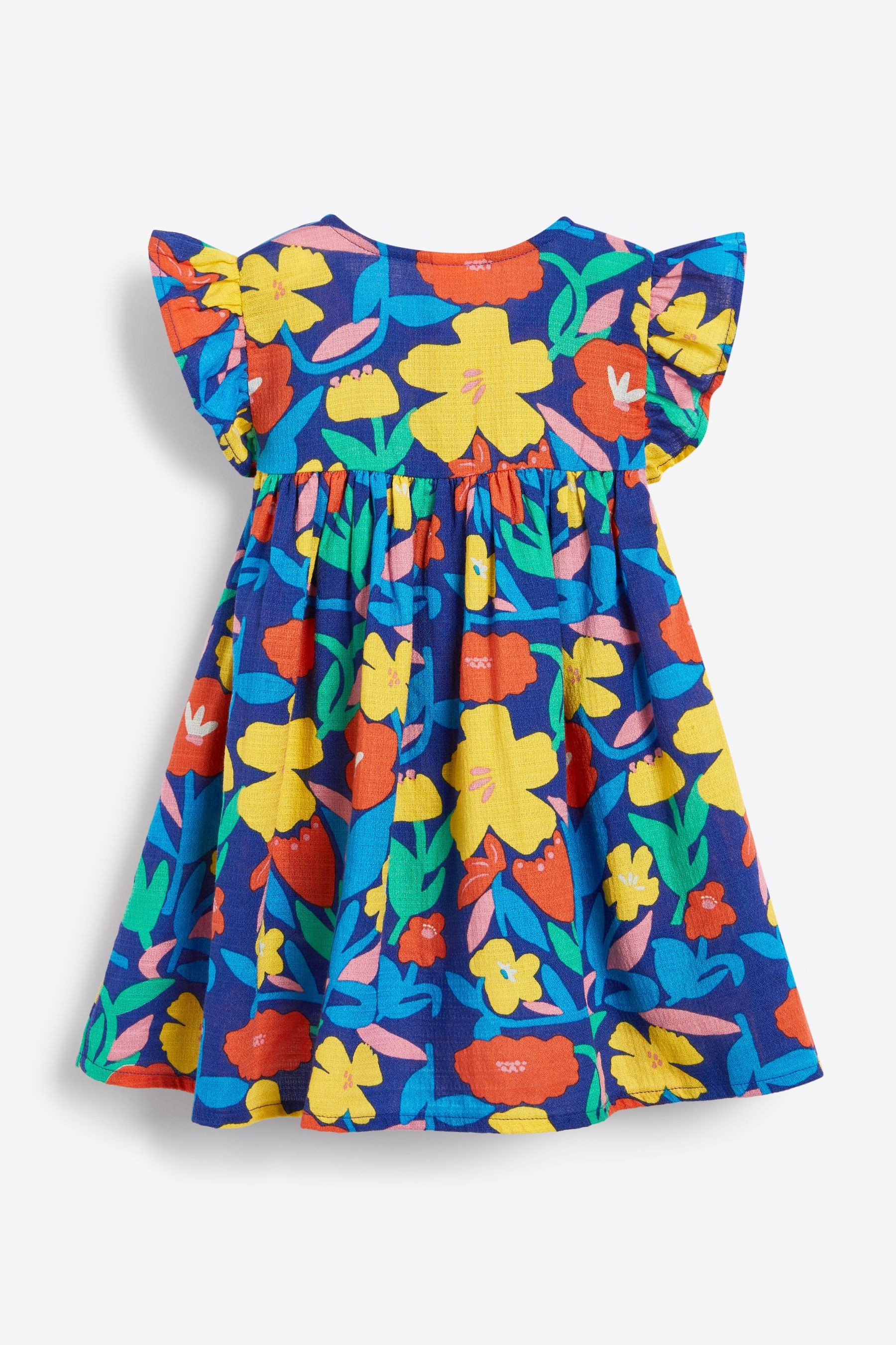 Frill Sleeve Cotton Dress (3mths-8yrs)