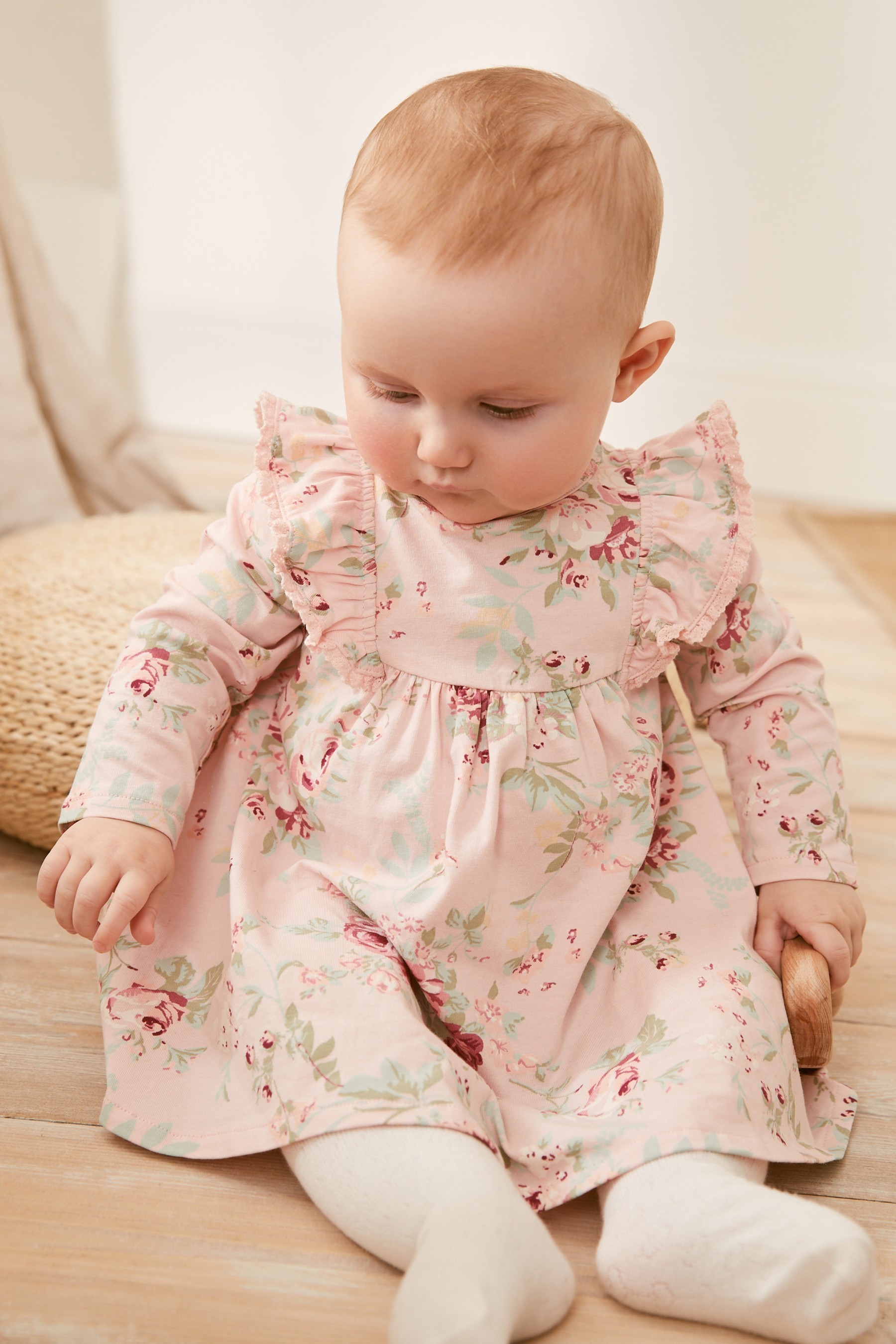 2 Pack Long Sleeved Floral Baby Dresses (0mths-3yrs)