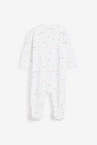 4 Pack Bright Elephant Baby Sleepsuits (0-2yrs)