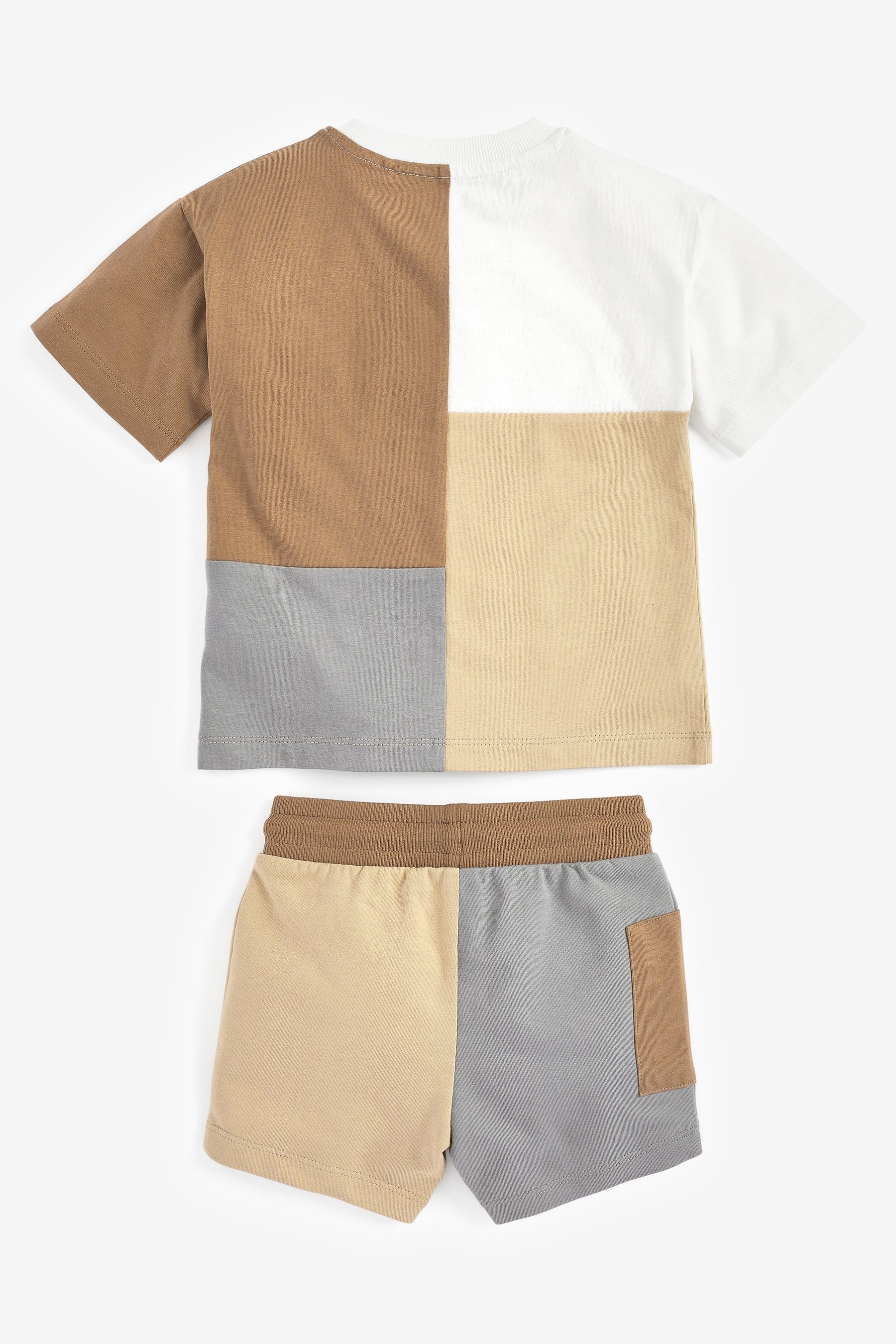 Oversized Colourblock T-Shirt and Short Set (3mths-7yrs)