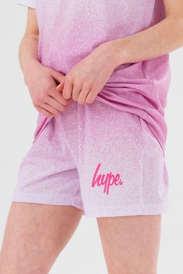 Hype. Girls Pink Speckle Fade Script Short Pyjamas