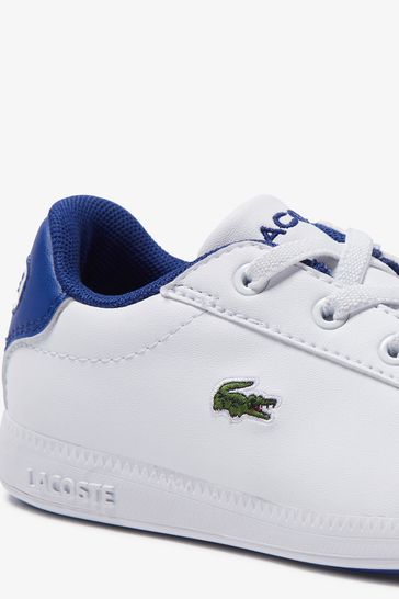 Lacoste Infant Graduate White Blue Trainers