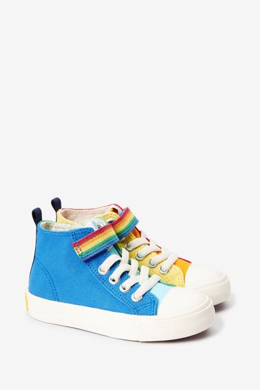 Little Bird Multicoloured Rainbow Canvas High Trainers