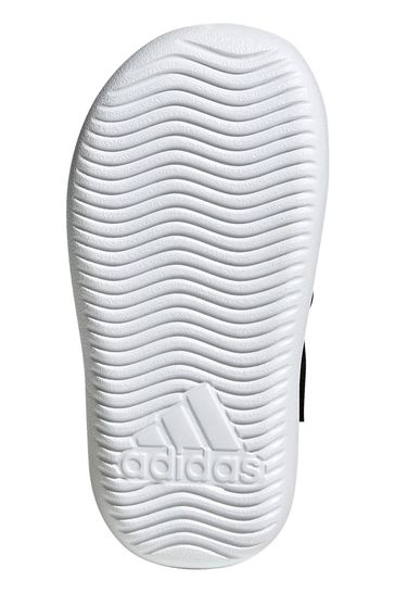 صندل Adilette أسود للأطفال الصغار من Adidas