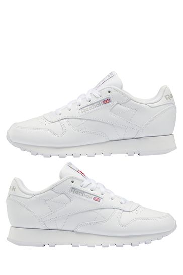 Reebok Womens White Classic Leather Trainers