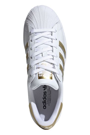 حذاء رياضي أبيض Superstar من adidas Originals