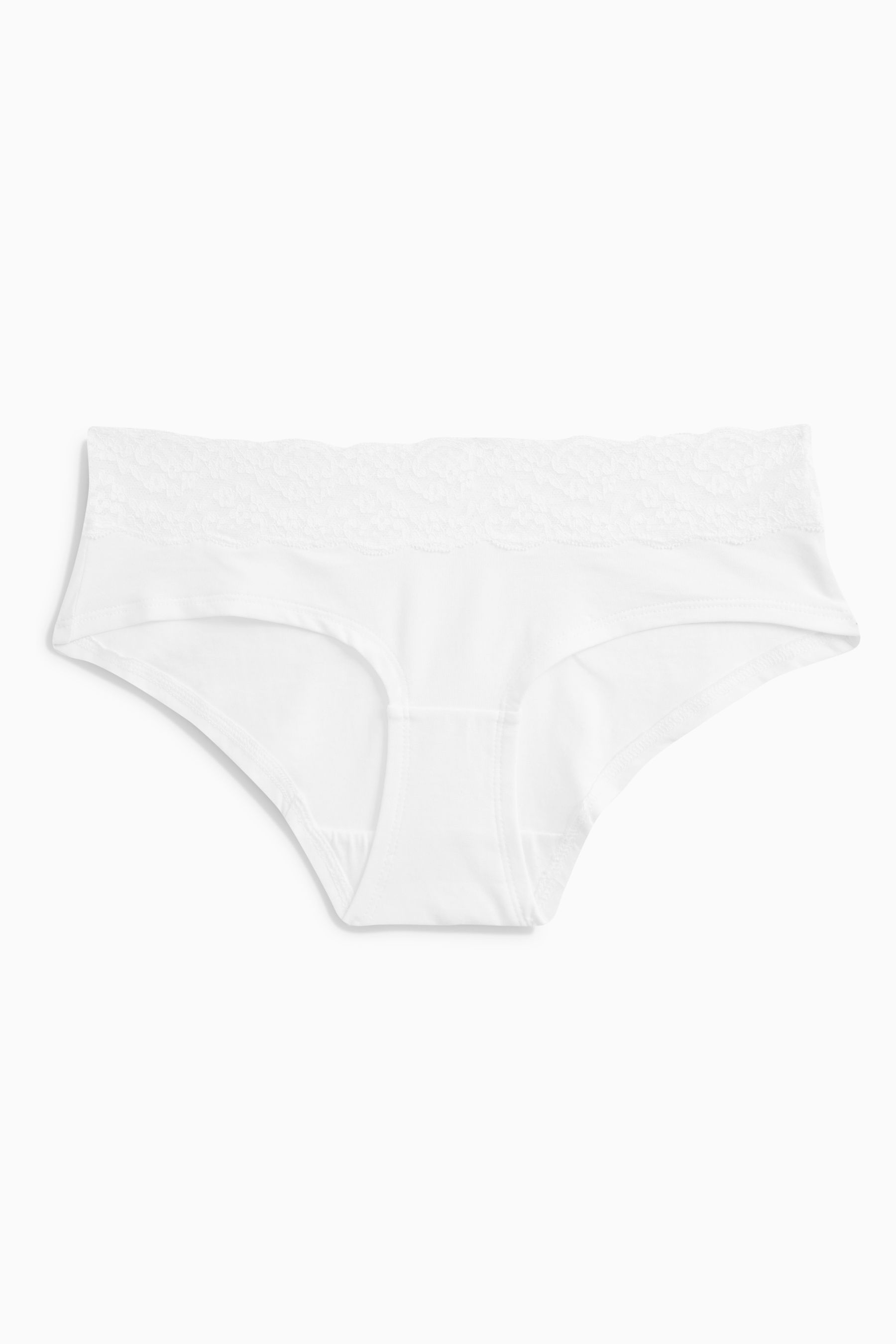 Lace Trim Cotton Blend Knickers 4 Pack Short