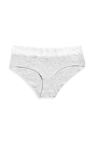 Lace Trim Cotton Blend Knickers 4 Pack Short