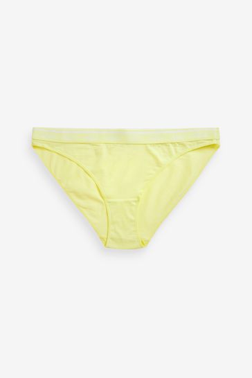 Cotton Rich Logo Knickers 6 Pack High Leg