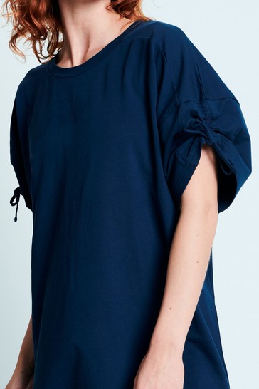 ELLE Navy Blue Loungewear Tie Detail Nightshirt