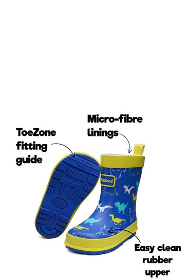 ToeZone الأزرق ديناصور Wellies