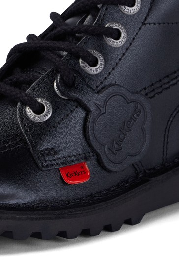 Kickers Junior Kick Hi Zip Leather Shoes