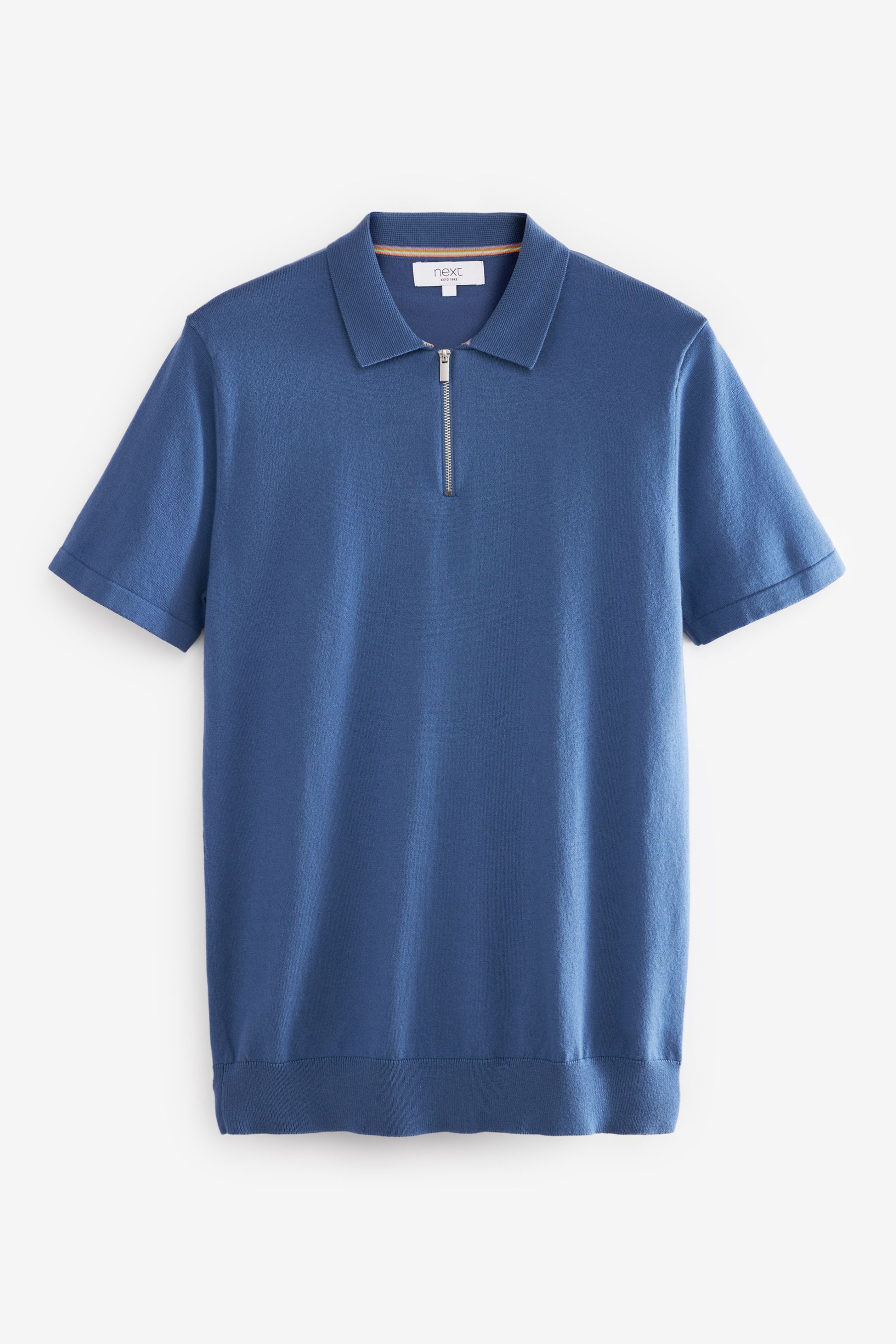 Knitted Zip Polo Shirt