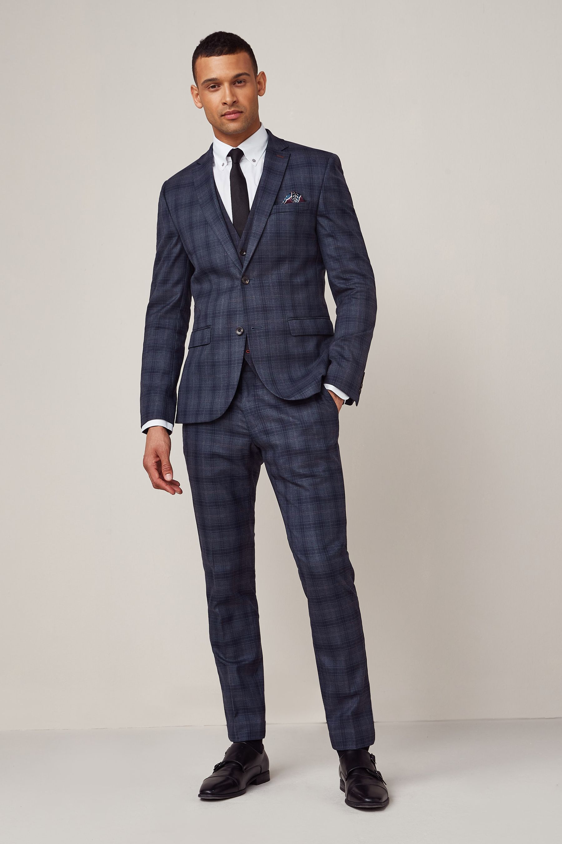 Check Suit: Jacket Skinny Fit