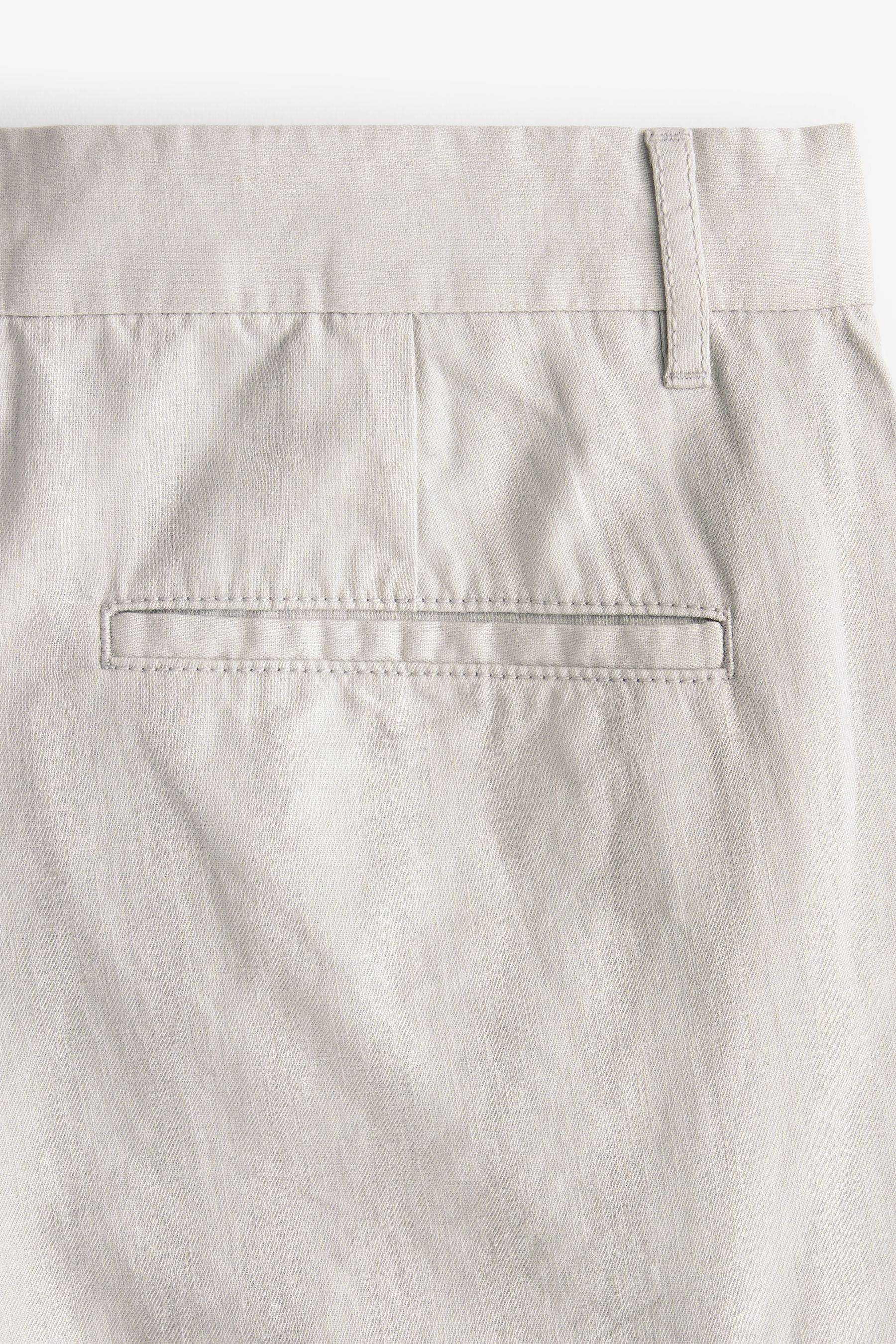 Linen Blend Cargo Trousers