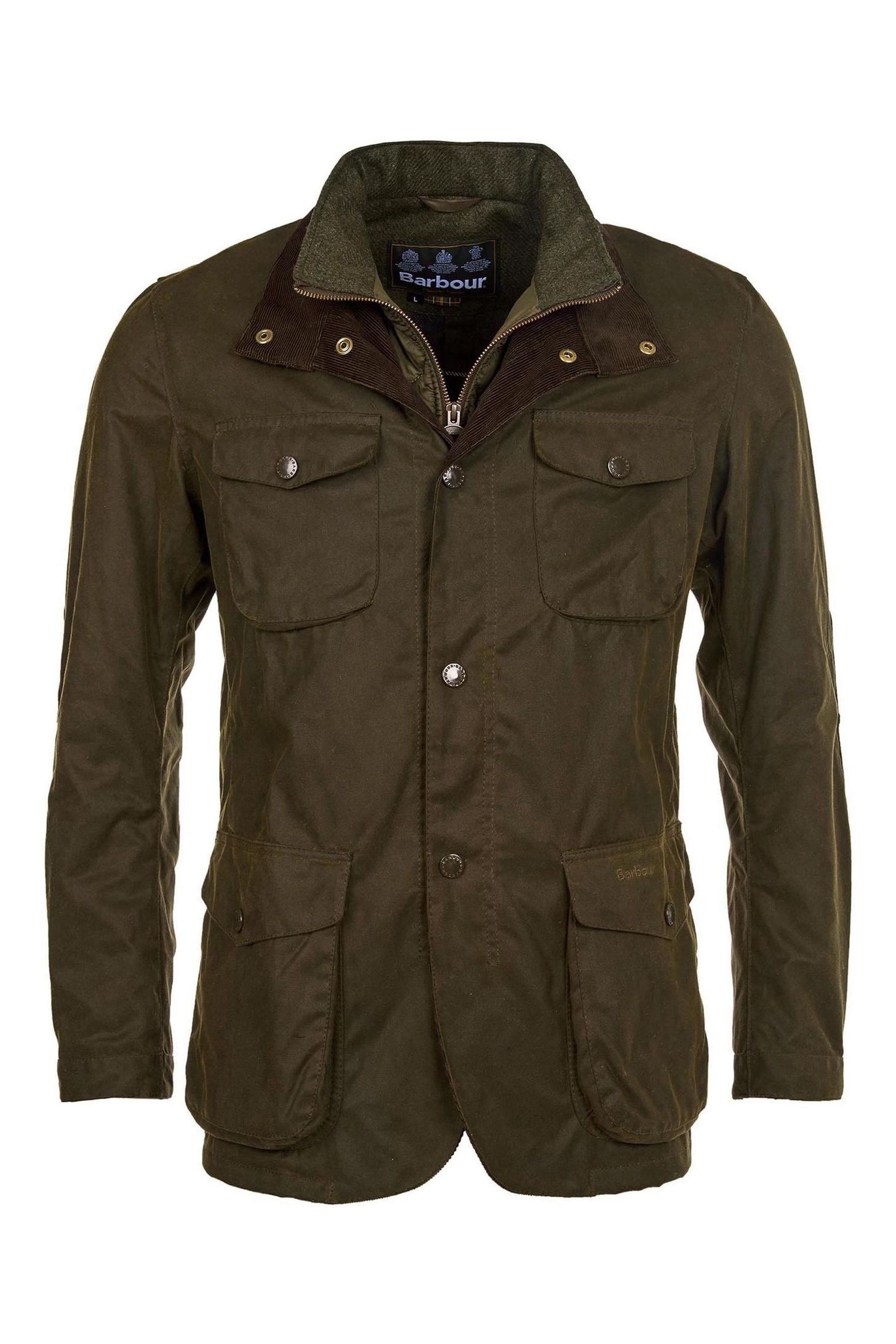 جاكيت شمع Ogston أخضر زيتوني من Barbour