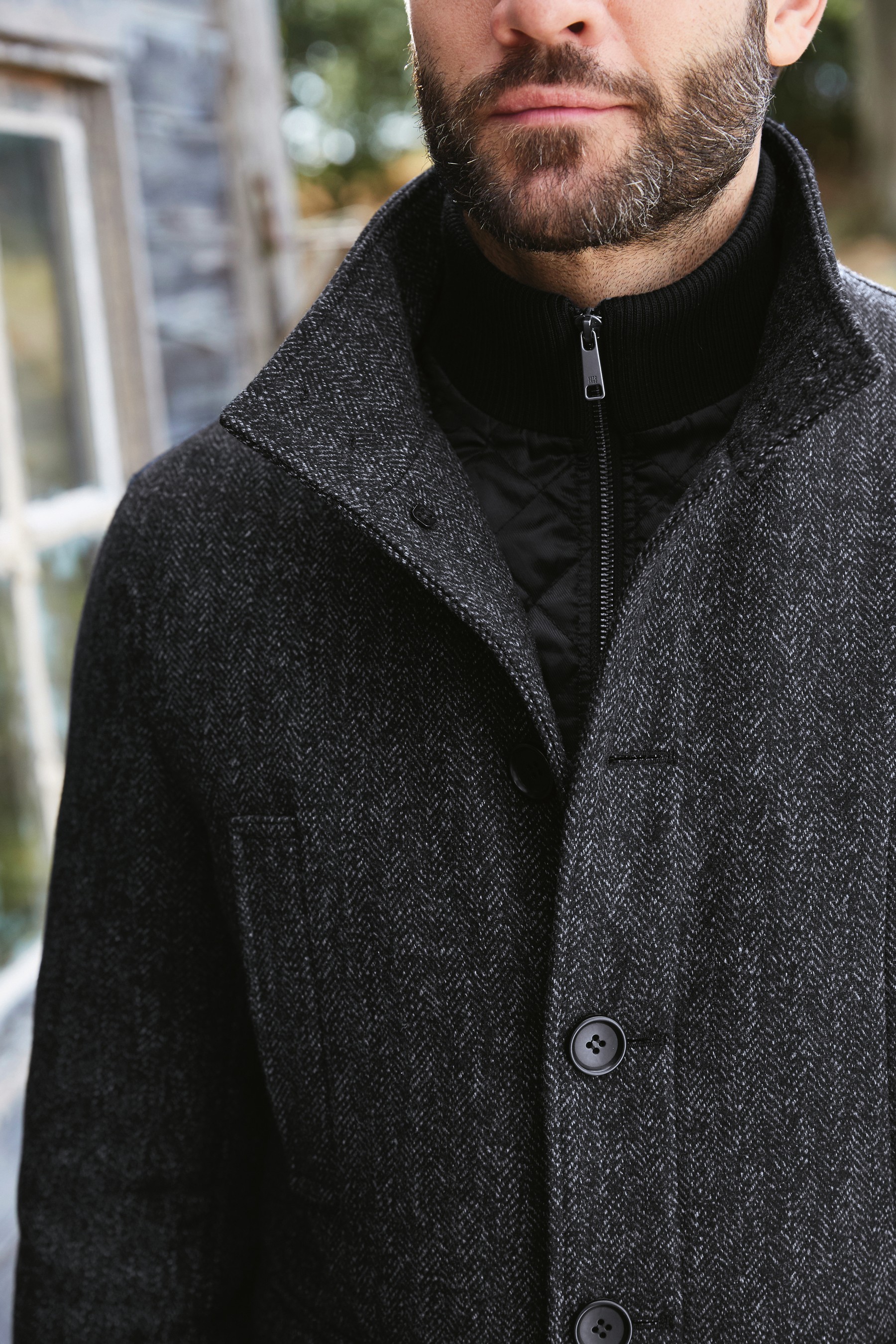 Funnel Neck Coat