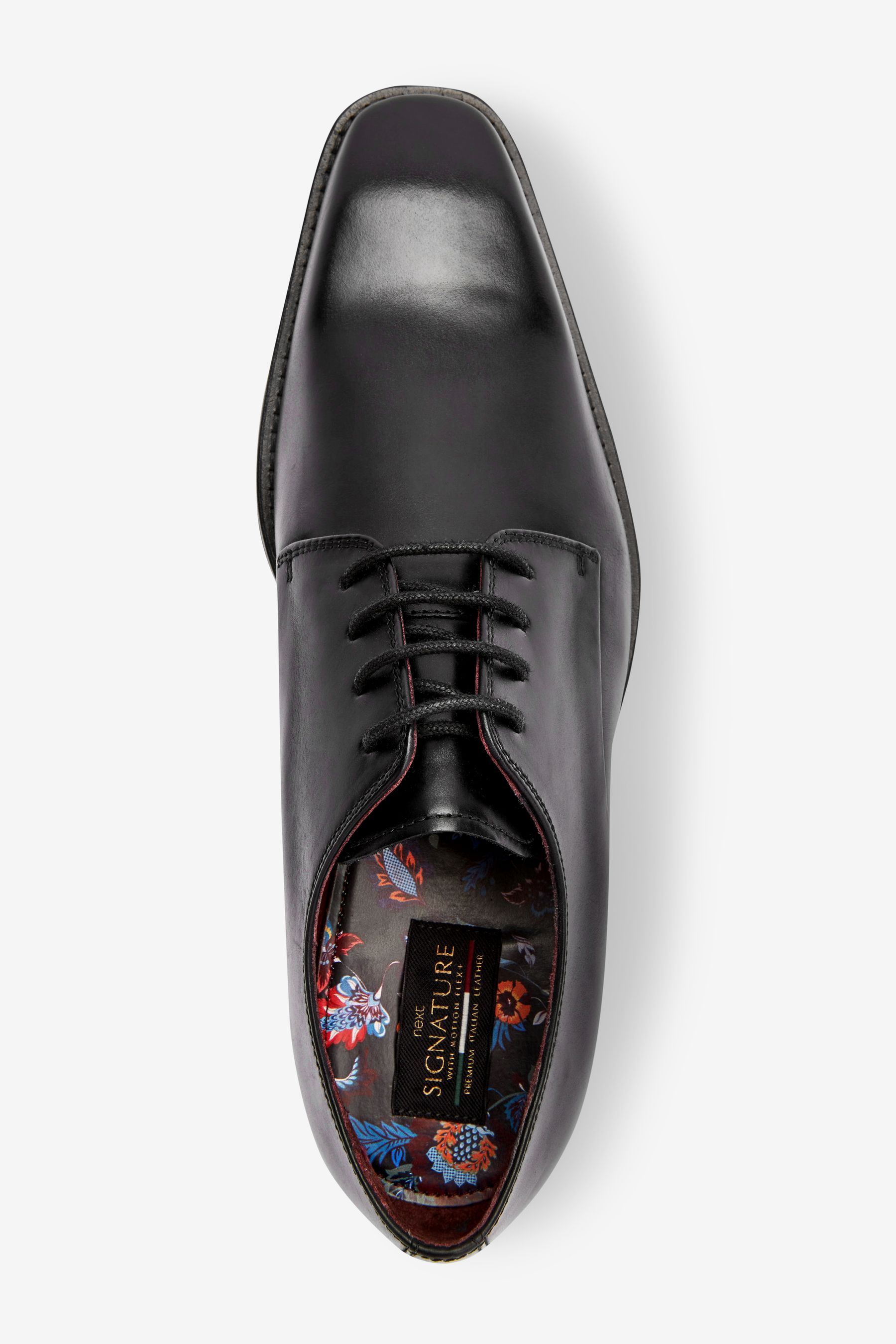 Signature Italian Leather Square Toe Derby Shoes