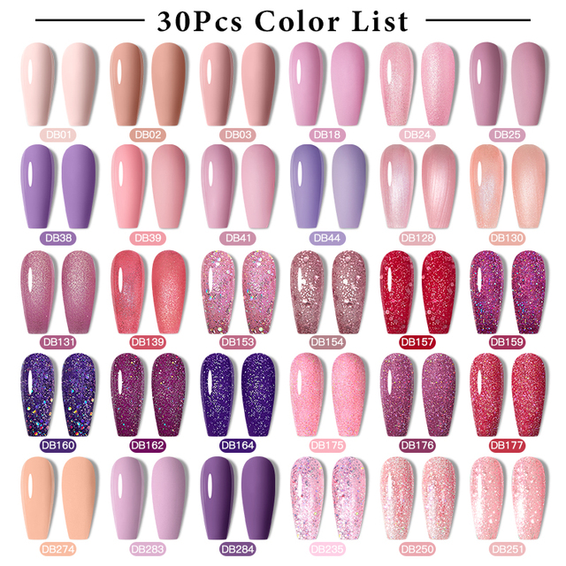 Mtssii 24/25/40/60pcs Gel Nail Polish Set Color Gel Semi Permanent UV Led Varnish Nail Art Design Soak Off Gel Set Nail Gel Set