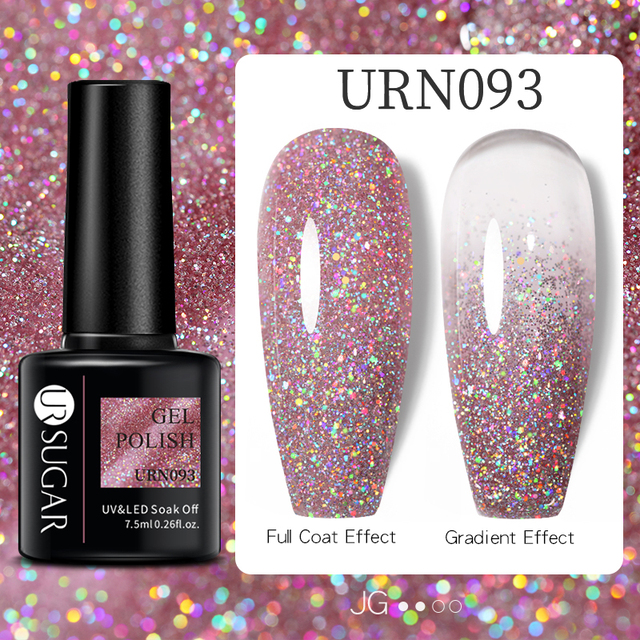 UR SUGAR 7.5ml Glitter Reflective Gel Nail Polish Manicure Nail Art Semi Permanent UV LED Nail Polish Lamp