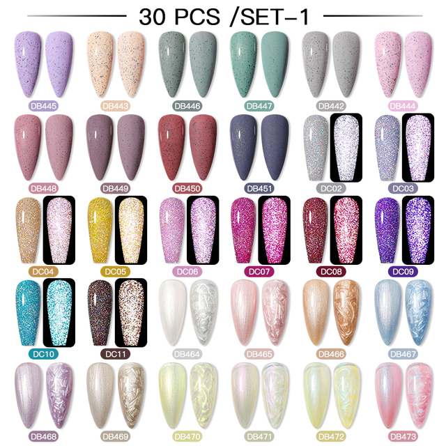 Mtssii 24/25/40/60pcs Gel Nail Polish Set Color Gel Semi Permanent UV Led Varnish Nail Art Design Soak Off Gel Set Nail Gel Set