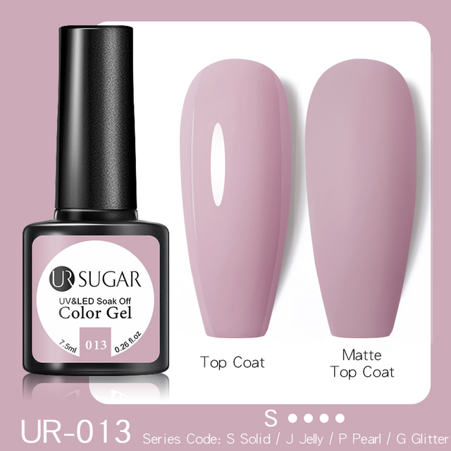 ur sugar 7.5ml purple color gel nail polish matte top coat semi permanent soak off nail art uv gel varnish all for manicure