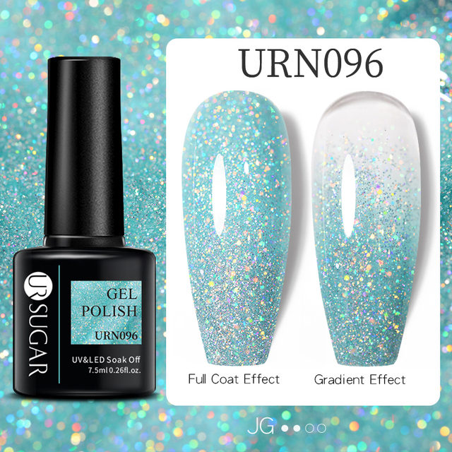 UR SUGAR 7.5ml Glitter Reflective Gel Nail Polish Manicure Nail Art Semi Permanent UV LED Nail Polish Lamp