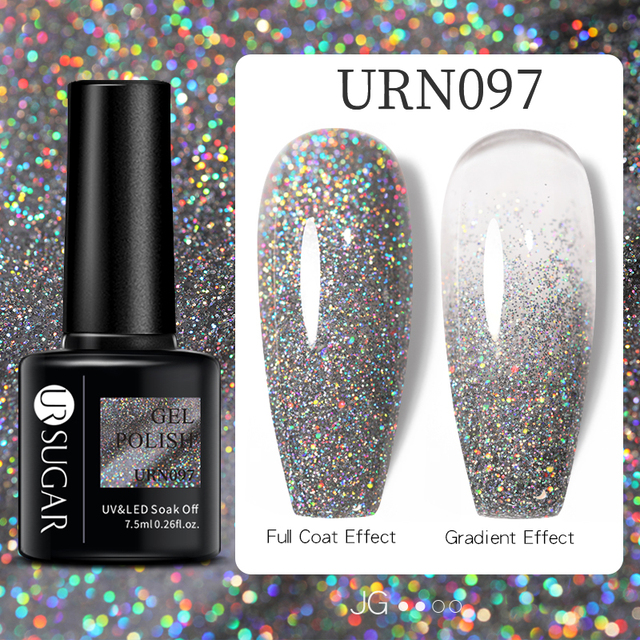 UR SUGAR 7.5ml Glitter Reflective Gel Nail Polish Manicure Nail Art Semi Permanent UV LED Nail Polish Lamp