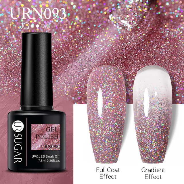 ur sugar 7.5ml gel polish manicure for nails christmas semi permanent vernes top coat soak off uv led gel color glitter varnish