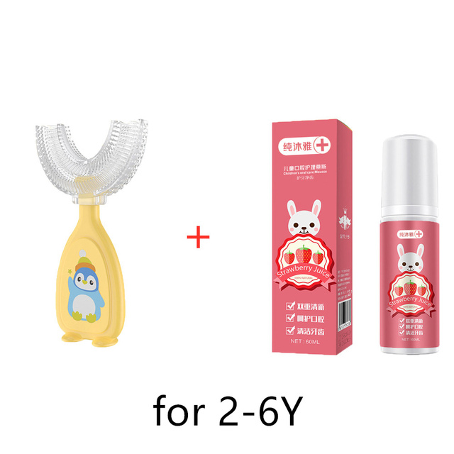 60ml Strawberry Orange Foaming Toothpaste Toothpaste Cleaning Teeth Whitening Toothpaste Dental Toothpaste Infant Toothbrush