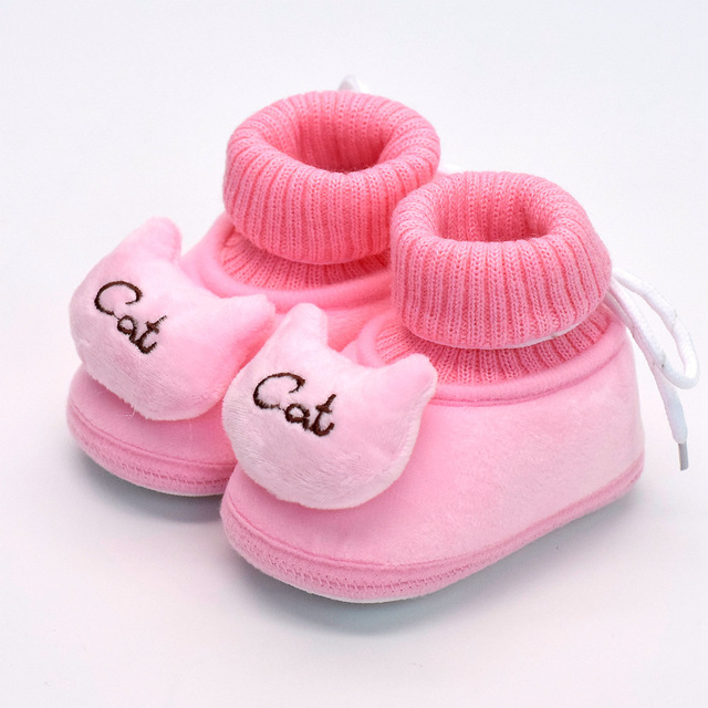 2022 New Winter Baby Shoes Infant Cotton Shoes Warm Shoes Plush Thick Medium High Tube Sock Baby Toddler Shoes Soft Shoes