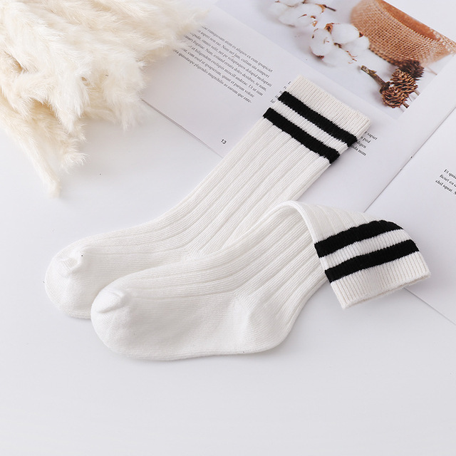 1-9 Years Kids Boys Toddlers Girls Socks Knee High Long Soft Cotton Baby Socks Stripped Children Socks School Clothes