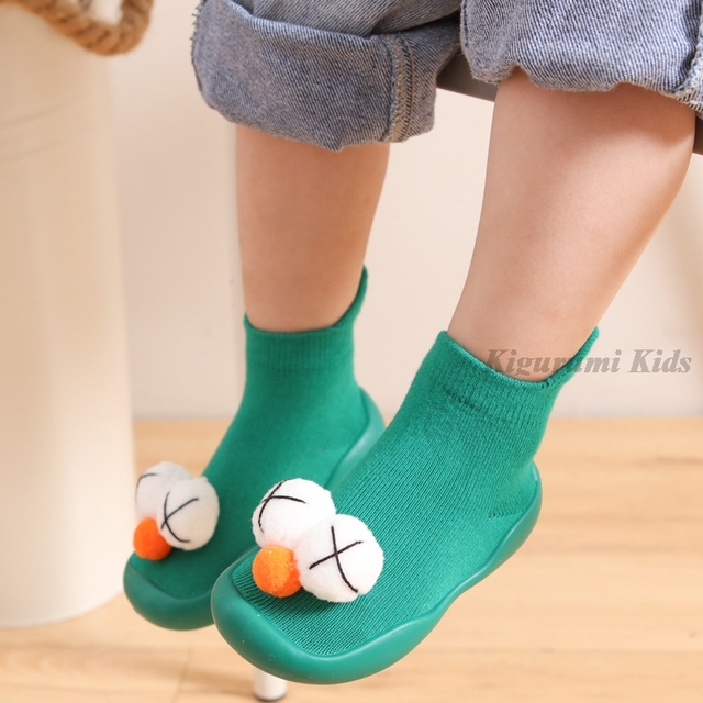 Baby First Shoes Baby Girls Newborn Knitwear Socks Warm Infant Winter Shoes Fox Rabbit Cartoon Kids Boy Casual Shoes 2021