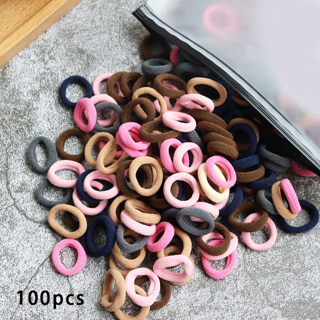 Baby Girl Little Hair Bands Toddler Children Headbands Colorful Elastic Hair Tie Nylon Scrunchie Hair Rope 50/100pcs Hair Accessories