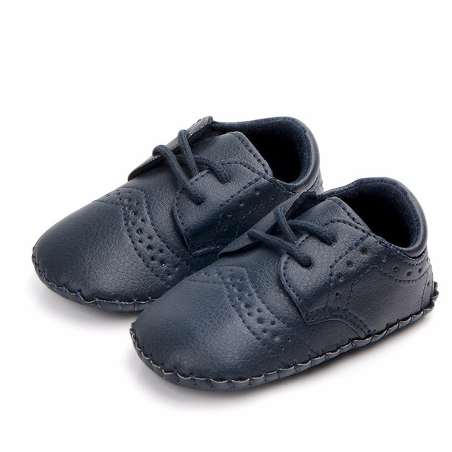 New Baby Shoes Retro Leather Boy Girl Baby Shoes Rubber Sole Anti-slip First Walkers Newborn Infant Moccasins Crib Shoes