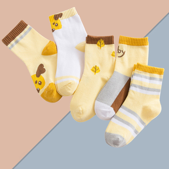 5 pairs soft cotton children socks cute cartoon print kids socks newborn baby boy socks casual girls boys socks 1 to 12 years