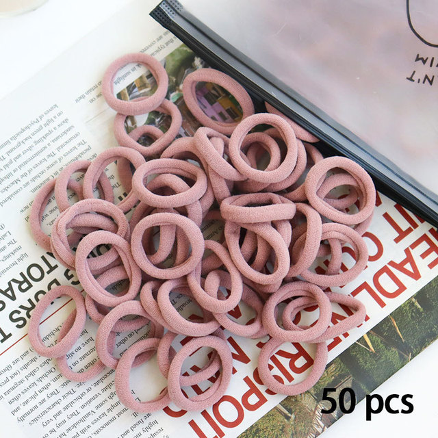 50/100pcs Colorful Girl Hairband Children Headband Small Elastic Hair Bands Scrunchy Baby Rubber Band Nylon Hair Accessories Toddler