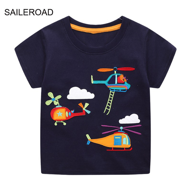 Seieroad Baby Girls 2-7 Years Animation Short Sleeve Cotton T-Shirt For Boys T Shirt Tops