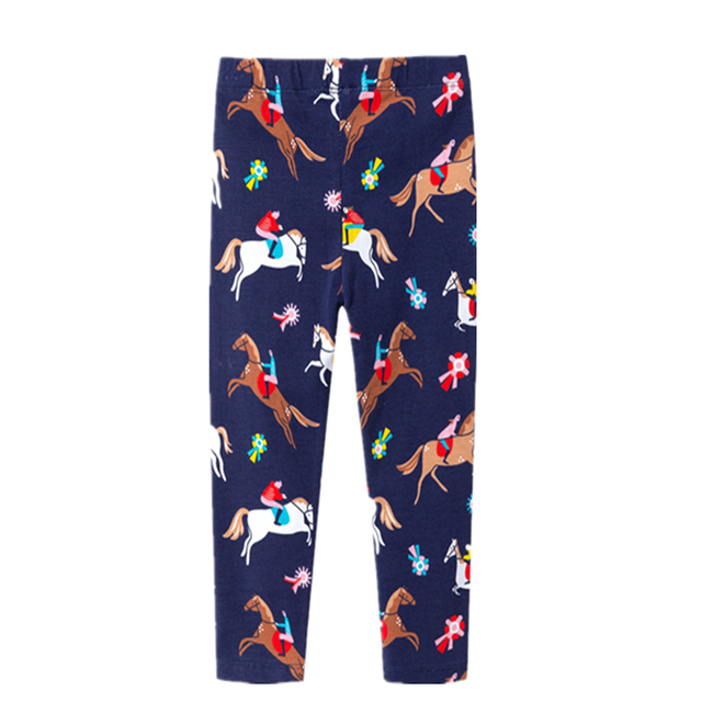 2022 Cotton Unicorn Print Children Leggings Children Leggings Breathable Elastic Trousers Spring Girls 2-8 Years Trousers