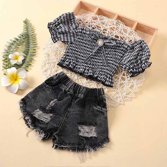 Summer Children Girls Dress Ribbed Knitted Girls Ruffles Princess Dresses Casual Teenage Daily Kids Clothes 1-4Y JYF