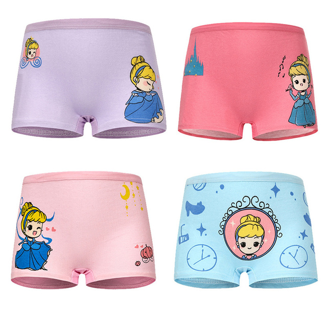 12pcs/lot Design Soft Cotton Girls Panties Cartoon Children Girls Underwear Toddler Kids Boxer Panties Breathable Teenage Briefs