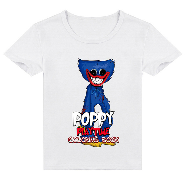 Playtime Poppy Horror Game Kids T-shirt Harajuku Graphic Houji Wuji T-shirt Boys Short Sleeve T-shirt Summer Cartoon Girl T-shirt