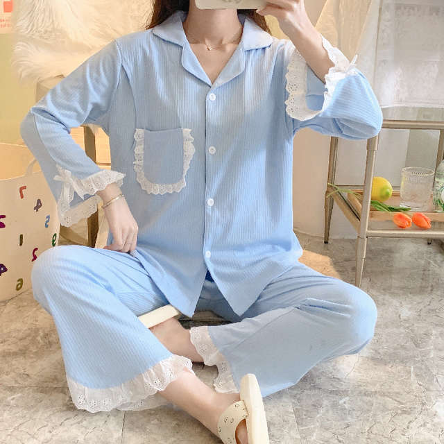 Women Sleepwear Pregnant Breastfeeding Clothes Pajama Set Homewear Spring Autumn Maternity Clothes Cotton Pregnancy Nursing Outfit