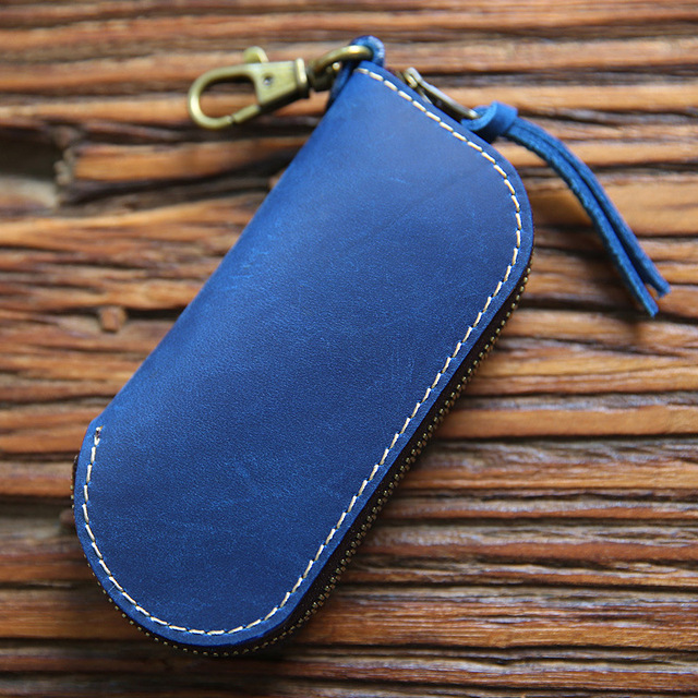 Leather Home Nanny Key Ring Zipper Key Case Key Case Bag Organizer Wallet Keychain