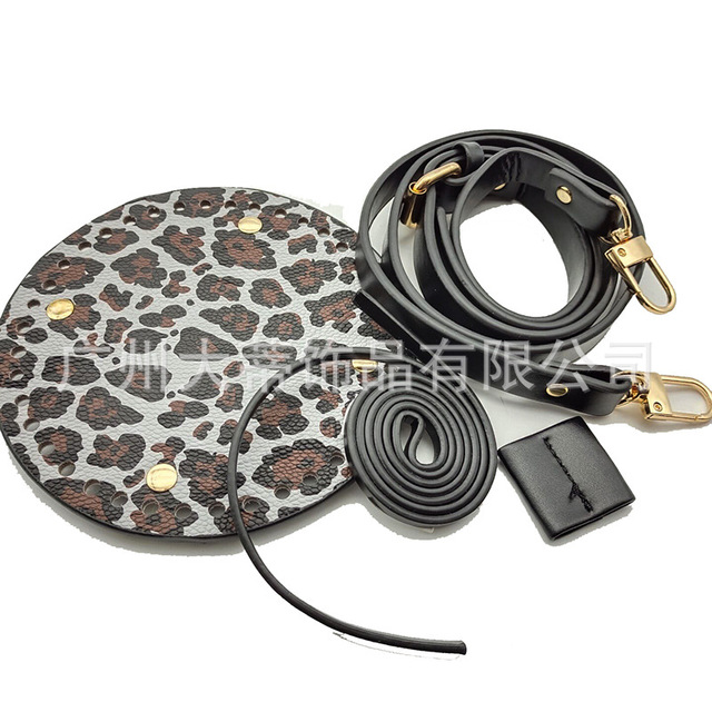 Hand DIY Bag Accessories High Quality Leather Bag Base Strap Canvas Bag Material Bucket Crochetbag